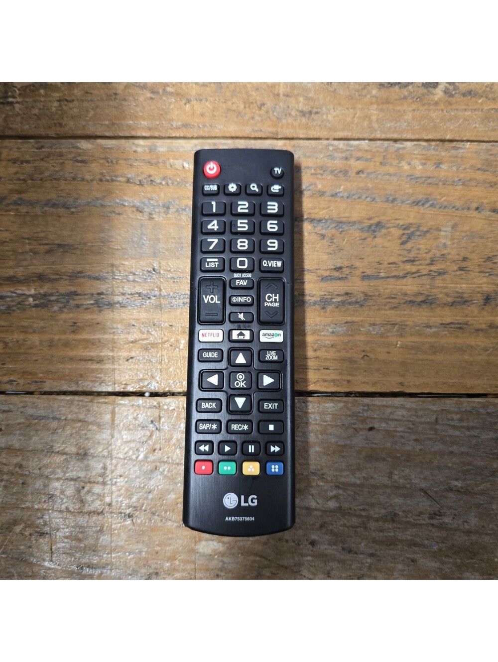 LG AKB75375604 Remote Control Black TV Netflix Amazon Wireless Replacement